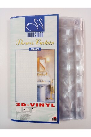 Duş Perdesi 3d Şeffaf %100 Eva Malzeme Şu Geçirmez-küflenmez-ölçü: 180x200 - Blue Home
