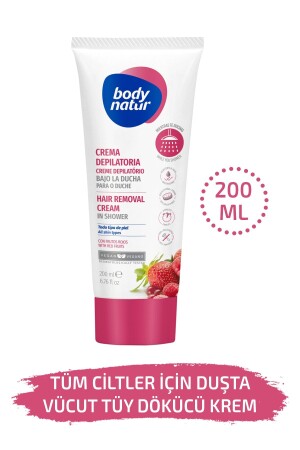 Duşta Vücut Tüy Dökücü Krem Tüm Cilt Tipleri Için Kırmızı Meyveli - Hair Removal Cream Shower 200ml - 2