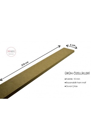 Duvar Çita Çalişmasi 10 Mm (kalinlik) 6 Cm (en) X 210 Cm (boy) Ham Mdf ( 5 Boy ) - 4