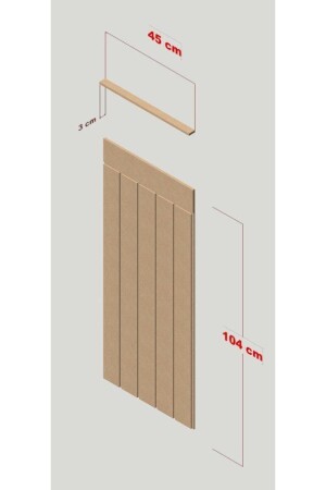 Duvar Paneli 45 Cm Genişlik X 105 Cm Ham Mdf Duvar Paneli ( 10 Mm Kalınlık ) - 4