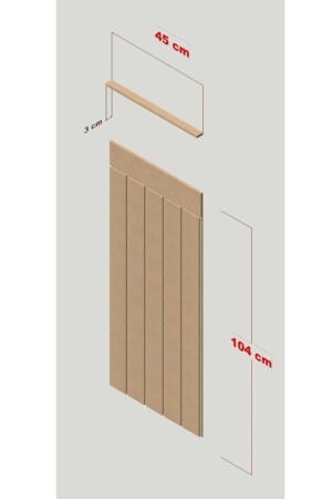 Duvar Paneli 45 Cm Genişlik X 105 Cm Ham Mdf Duvar Paneli ( 10 Mm Kalınlık ) Panel45cm 56114532022 - 4