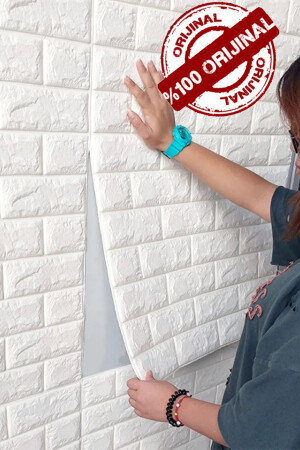 Duvar Paneli Beyaz 3d Dekoratif Kendinden Yapışkanlı Esnek Duvar Kağıdı Kaplama Paneli Köpük - Bien Home