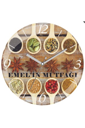 ساعة الجدار من الزجاج الحقيقي الملتوية للطبخ الشخصي - 3M