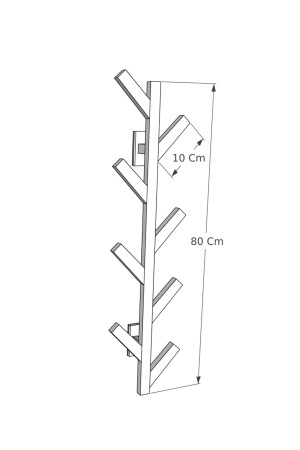 Duvara Monte Ahşap Elbise Askısı Portmanto Askılık Dekoratif Askı Askılık Natural Elbise Askısı ERY-ASK - 4