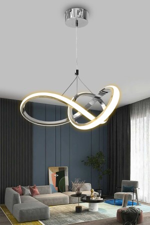 Düz 3 Renk Kardelen Model Beyaz- Sarı- Gün Işığı Modern Sarkıt Led Avize kardelen - 4