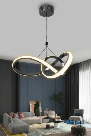 Düz 3 Renk Kardelen Model Beyaz- Sarı- Gün Işığı Modern Sarkıt Led Avize kardelen - 4