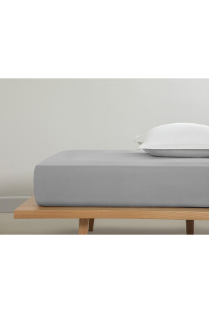 Düz Pamuklu Çift Kişilik Lastikli Çarşaf 160x200 Cm Çakıl Taşı 10029836 - English Home