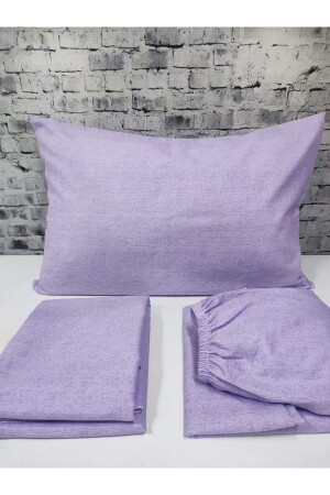 مجموعة غطاء قطن واحد (أوراق مرنة) لون مادي-DUVET MTK050 - GASEL ÇARŞI