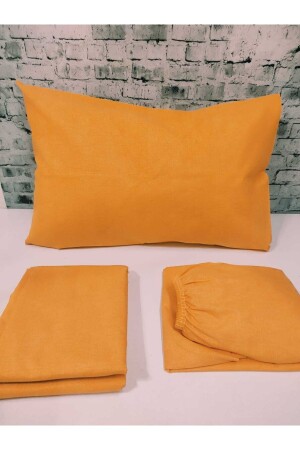 Einzelbettbezug-Set aus einfarbigem Baumwollstoff (elastische Laken) EINFARBIG-DUVET MTK050 - GASEL ÇARŞI