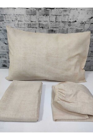 Einzelbettbezug-Set aus einfarbigem Baumwollstoff (elastische Laken) EINFARBIG-DUVET MTK050 - GASEL ÇARŞI