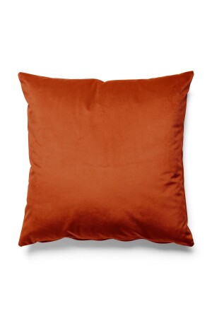 Düz Renk - Tek Renk Kırlent Kılıfı Döşemelik Süet Kumaş - Kiremit - Pilloveland