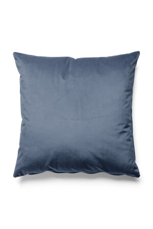 Düz Renk - Tek Renk Kırlent Kılıfı Döşemelik Süet Kumaş - Koyu Mavi - Pilloveland