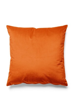 Düz Renk - Tek Renk Kırlent Kılıfı Döşemelik Süet Kumaş - Turuncu - Pilloveland