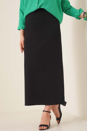 Düz Uzun Siyah Kalem Etek 0026-3087 - asilmoda