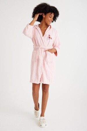 Düz Ve Kapüşonlu Pamuklu Çocuk Bornozu 21Y2604587700900 - COTENCONCEPT