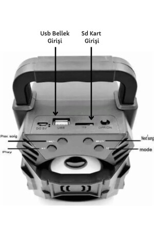 Dx-1057 Fm Radyolu Mini Taşınabilir Müzik Çalar Kutusu Bluetooth'lu Ses Bombası Dxm-1057 - 5