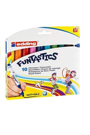 E-14 Funtastics Jumbo Keçeli Kalem 10 Renk ED14 - 1