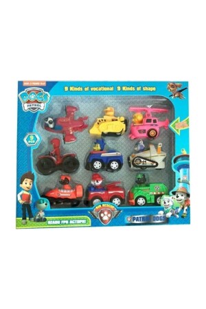 E-kids Paw Patrol Oyuncak Görev Araçları 9'lu Set PRA-1120851-7781 - 2