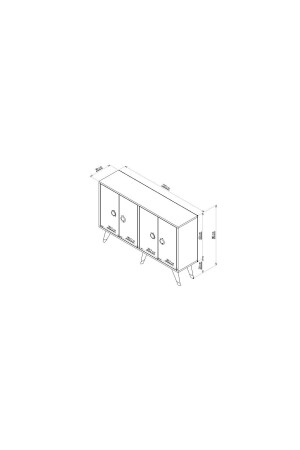 Eagle-Konsole, TV-Ständer, TV-Einheit, Kaffeeecke, Badezimmerschrank, Mehrzweckschrank Eagle-Konsole - 5