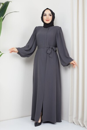 Ebrar Model Abaya - Koyu Gri - Zeynep Tesettür