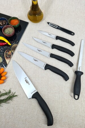 Echo Chef Bag Tableware Küchenmesser-Set, 8-teilig, Masat-Schäler, Fleisch, Brot, Gemüse, Obst, Messer - 4