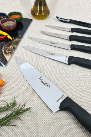 Echo Chef Bag Tableware Küchenmesser-Set, 8-teilig, Masat-Schäler, Fleisch, Brot, Gemüse, Obst, Messer - 6