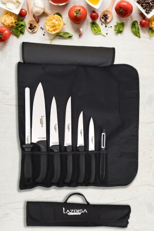 Echo Chef Bag Tableware Küchenmesser-Set, 8-teilig, Masat-Schäler, Fleisch, Brot, Gemüse, Obstmesser - 4