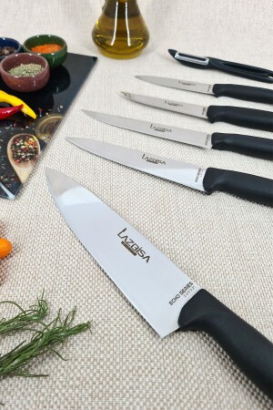 Echo Chef Bag Tableware Küchenmesser-Set, 8-teilig, Masat-Schäler, Fleisch, Brot, Gemüse, Obstmesser - 7