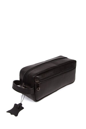 Echte Lammfell-Handtasche für den täglichen Gebrauch, schwarze Herrentasche (KOSMETIK, RASIEREN) (26X13CM) NP-XDERTRŞ - 3