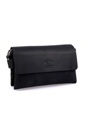 Echtes Kalbsleder Crazy Horse Schwarz Herren Hand Portfolio Clutch Bag 9288-zs 9288-Z - 4