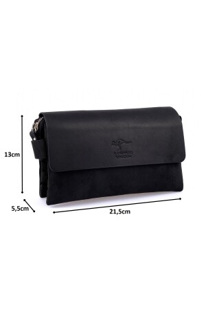 Echtes Kalbsleder Crazy Horse Schwarz Herren Hand Portfolio Clutch Bag 9288-zs 9288-Z - 5