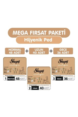 Ecologic Premium Plus Hijyenik Ped 124 Adet Ped Mega Fırsat Paketi - 1