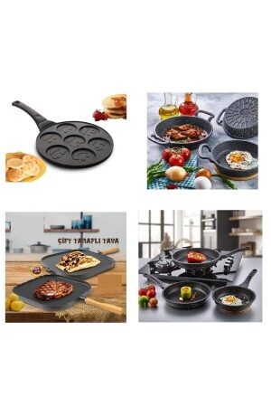 Eda 8 Li Granit Gusseisenpfanne – Pfanne – Pfannkuchen – Pfannkuchenpfanne Mitgift-Set eda043 - 1