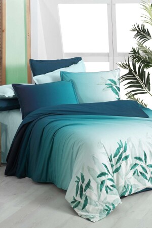 Eddy Blue Double 100% Cotton Fancy Popeline Duvet Cover Set SAREV. 3180621001 - 1