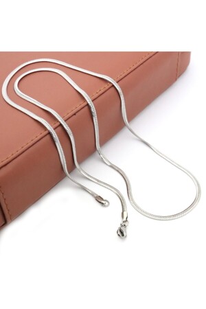 Edelstahl-Halskette mit Schlangenleder-Modell, zerdrückte Kette PGD0000021333 - 2