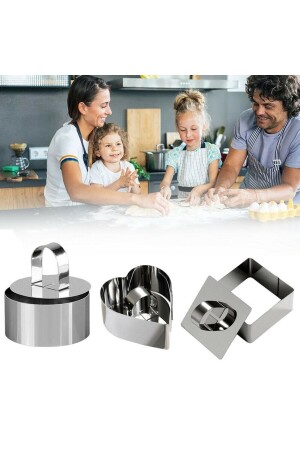 Edelstahl-Parfait-Kuchenform-Set mit 3 Stück NARK038 - 6