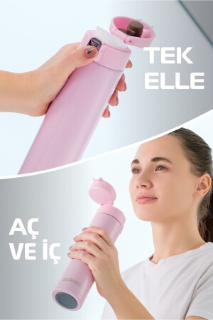 Edelstahl-Thermosbecher 500 ml, abschließbar, Thermobecher, Becher, Fahrzeug, Thermoskanne, Kaffeetasse, Lavendel - 8