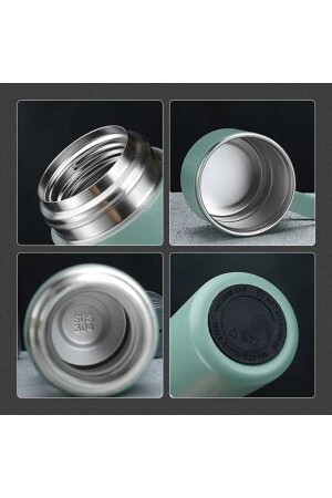 Edelstahl-Thermoskanne, auslaufsicher, grün, 3 Glas-Thermoskannen-Set, 12 Stunden heiß-kalt, 500 ml, Spezialbox wm5474 - 6