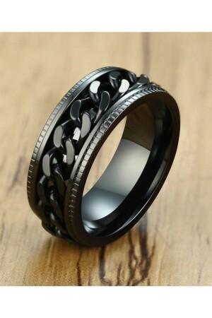 Edelstahl-Titankette mit drehbarer Mitte für Anti-Stress-Ring für Männer und Frauen - Modaadresiniz