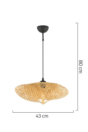 Edna Tekli Rattan Modern Tasarım Oturma Odası Avize 21028-1 - 5