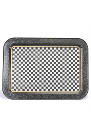 EF169-17 Checkers Black_swt Home Gemustertes rechteckiges Tablett 32x43 cm EF169 - 2