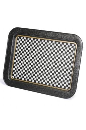 EF169-17 Checkers Black_swt Home Gemustertes rechteckiges Tablett 32x43 cm EF169 - 5