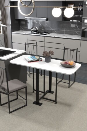 EFES BEYAZ KATLANIR MASA. MUTFAK MASASI- YEMEK MASASI- - Retodesign