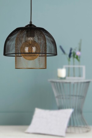 Efes Single Kronleuchter Schwarz Antik Käfig 300 002 0008 01-03 - Begüsa