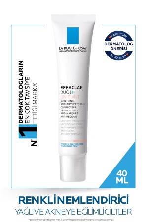 Effaclar Duo Unifiant Yağlı, Akne -Sivilceye Eğilimli Ciltler İçin Renkli Nemlendirici Açık Ton 40ml D40189 - La Roche Posay