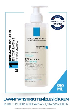 Effaclar H Isobiome Lavant Kurutucu Etki Altındaki Ciltler Için Yatıştırıcı Temizleyici Krem 390ml 3337875777773 - 2