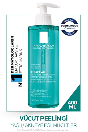 جيل جسم التطهير من MNZ- Effaclar Micro- Peeling للجلد المتحكم بالثدي/ الحثالة 400ml - La Roche Posay