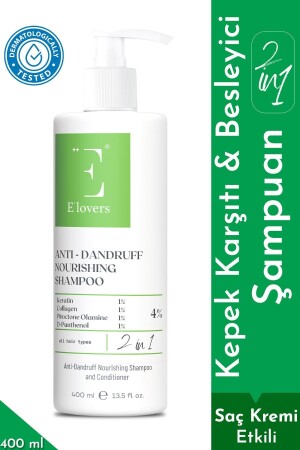 Effektives Anti-Schuppen-Nährshampoo (COLLAGEN KERATIN) und Haarpflege-Conditioner für alle Haare, 400 ml - 3