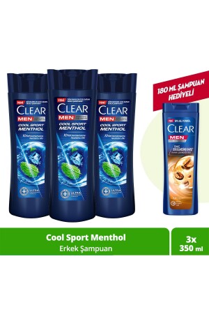 Effektives Anti-Schuppen-Shampoo für Herren Cool Sport Menthol 350 ml X3 - 2