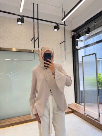 Eflin Vatkalı Ceket - Taş - Nuuwears